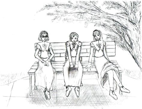 Park Bench Sketch at PaintingValley.com | Explore collection of Park Bench Sketch