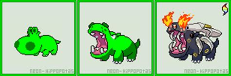 Hippopotas, Hippowdon and Mega Hippowdon by Neon-Hippopotas on DeviantArt