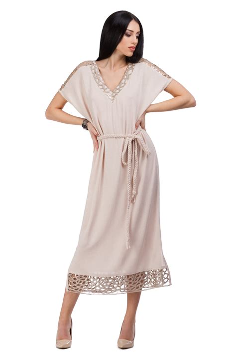 Mocha color dress with golden-copper thread – Desire Mark - Exclusive ...