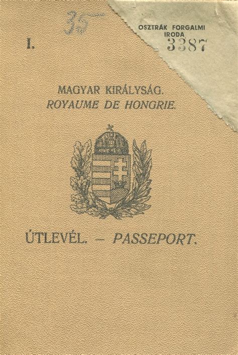 1931 Kingdom of Hungary Passport – The World Passport Museum