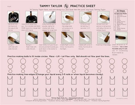 Practice Sheet – Tammy Taylor Nails Professional