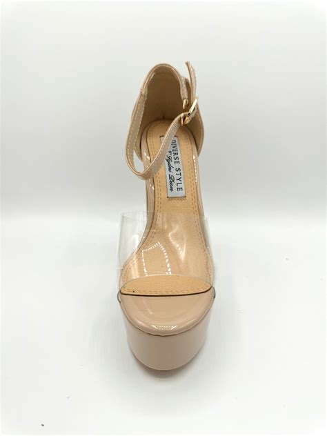 Platform Chunky Heel - PL Lucite Cashew – Diverse Style by Sydni Dion