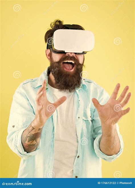 Satisfaction Enjoyment. Cyber Sex. Virtual Sexual Activity. Man Touch