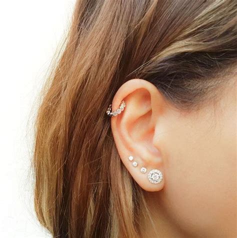 CZ Helix Ohrringe Kleine Hoop Helix Ring Silber Helix | Etsy ...