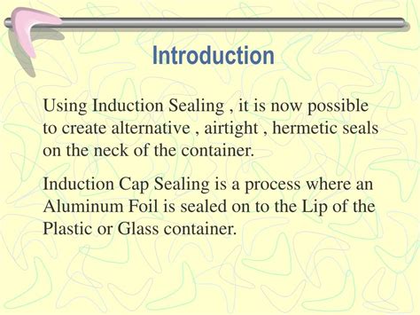 induction cap sealing powerpoint    id