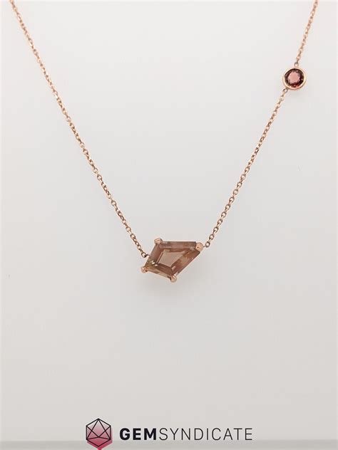 Flirty Peach Oregon Sunstone Necklace in 14k Rose Gold – The Gem Syndicate