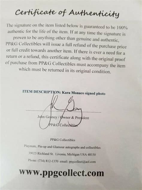 Playboy Playmate Kara Monaco signed 8x10 w/coa | #3880438301