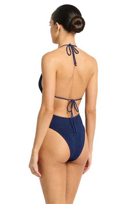 Beaded Fowler One Piece Swimsuit - Designer Swimsuits & Resortwear