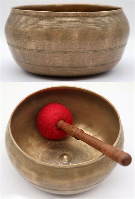 Rare Antique Lingam Singing Bowl - 2 Close Perfect Pitch Notes - Unique