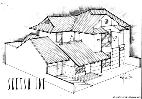sketsa gambar rumah design rumah minimalis