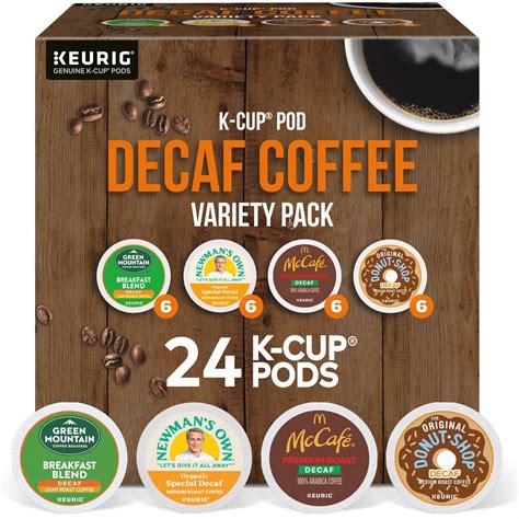 Decaf Coffee Variety Pack, 24 Count K-Cup Pods - Walmart.com