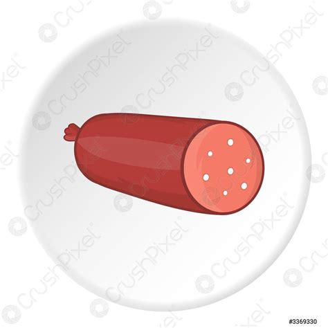 Sausage icon, cartoon style - stock vector 3369330 | Crushpixel