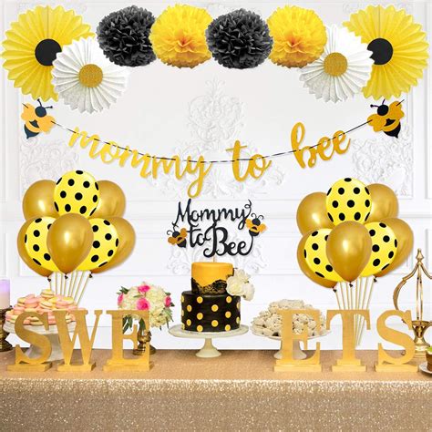 Party Inspo Mommy to Bee Baby Shower Decorations Supplies Kit, Bumble