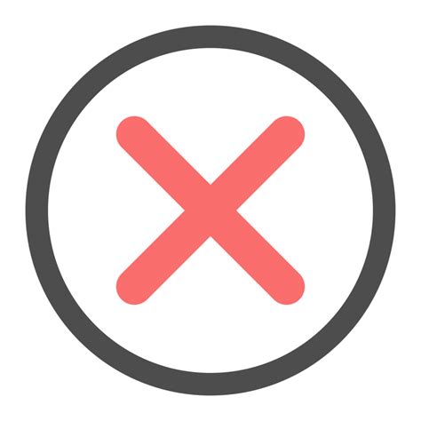 Crossmark Outline Icon 42841459 PNG