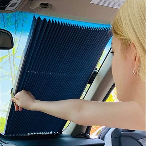 I33T Car Retractable Windshield Cover, Retractable Sun Shade for SUV ...