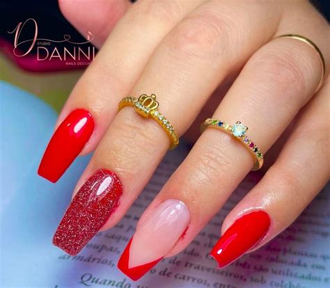 Legenda Para Unhas Vermelhas - 7 inspirações de unhas vermelhas decoradas para você arrasar na nail ...
