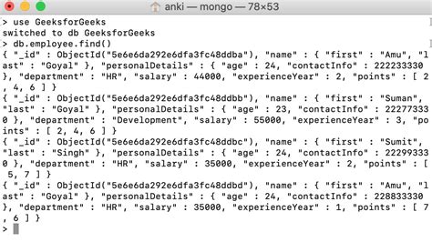 MongoDB – $lt Operator | GeeksforGeeks