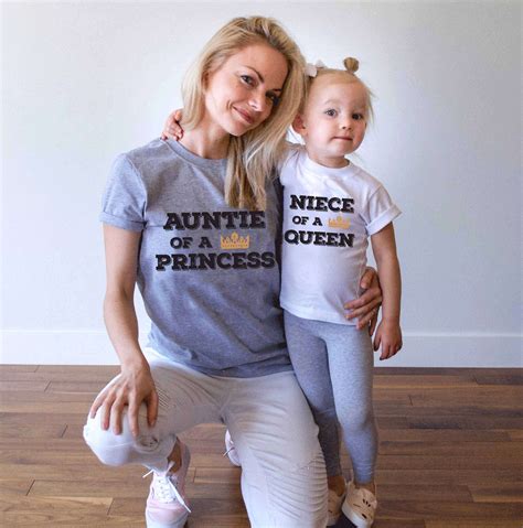 Auntie of a Princess, Niece of a Queen, Matching Aunt Niece Shirts