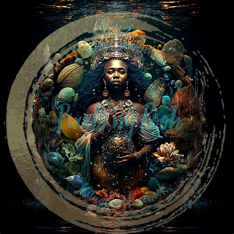 Yemoja Under Water-goddess of the Ocean Beautiful African American