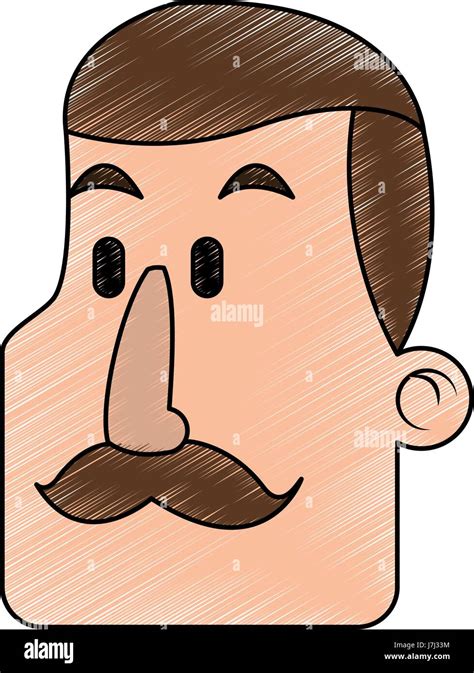 scribble man profile stock vector image art alamy