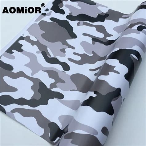 Black White Camo Vinyl Car Wrap For Full Car Body Decorative Motorbike ...