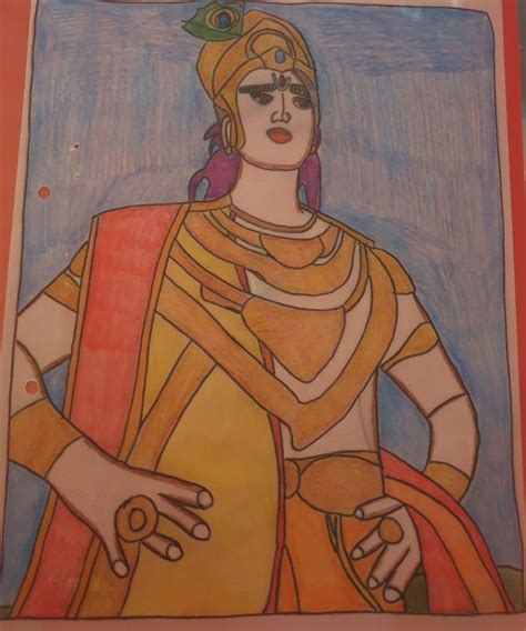 luna devi krishna entry mahabarata drawing