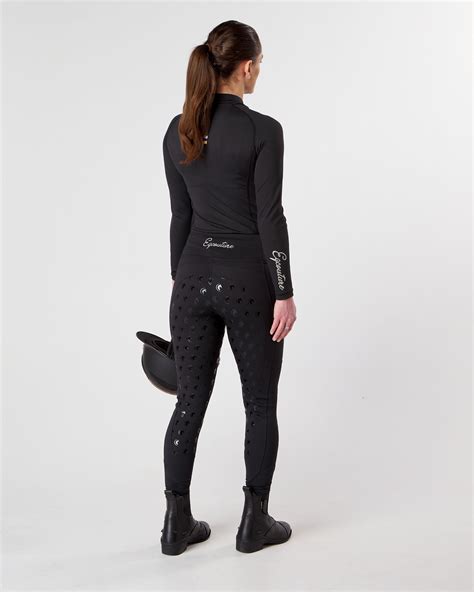 Horse Riding Leggings / Tights / Breeches with phone pockets - BLACK