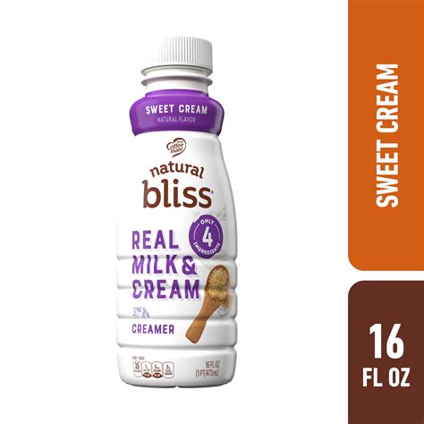 Nestle Natural Bliss Sweet Cream Liquid Coffee Creamer, Real Milk
