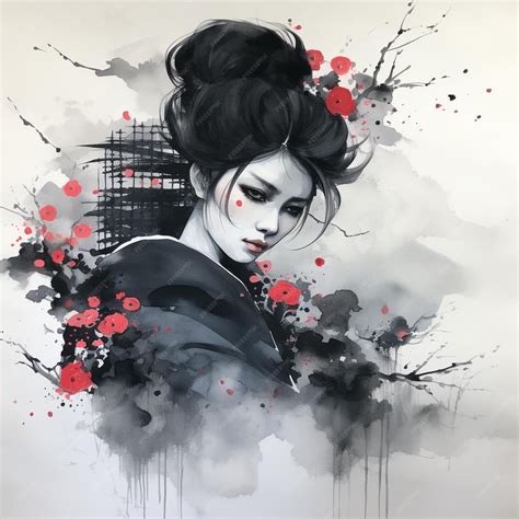 Premium Photo | Kwik stix shin hanga art flaming june original art