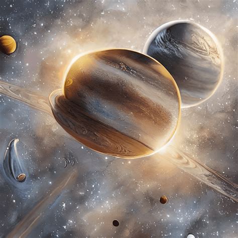 Digital Graphic Planets Illustration Hyper Realistic Intricate Detail ...