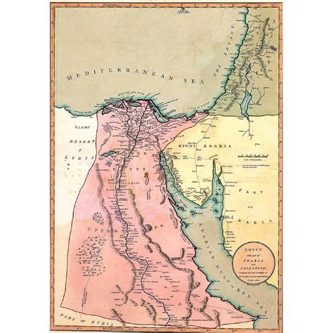1803 Map Of Egypt History 24 x 36 | Oriental Trading