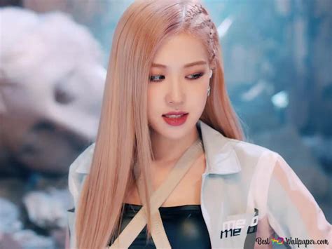 blackpink beautiful singer rose posing clip hd wallpaper