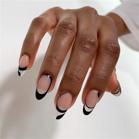 black french tips   chic      designs