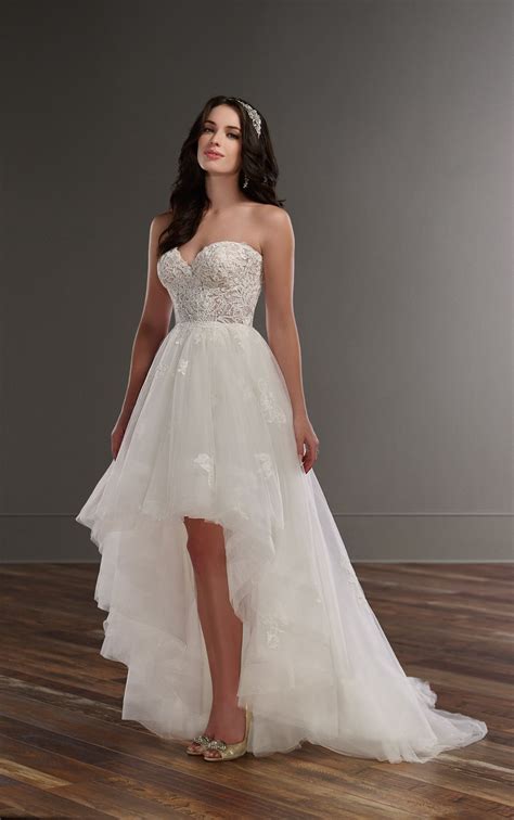 Strapless high-low wedding dress - Martina Liana | Wedding dresses high