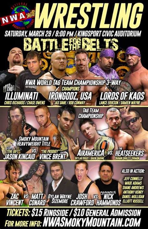 NWA Smoky Mountain: Battle of the Belts - Mar 29th - Alliance Wrestling.com