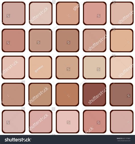 template color palette skin tones vector stock vector royalty