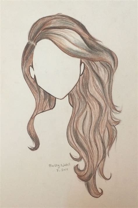 Рисунки для срисовки девушки волосы (много фото) - drawpics.ru