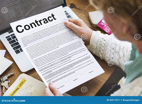 Contract Agreement Commitment Obligation Negotiation Concept Stock ...