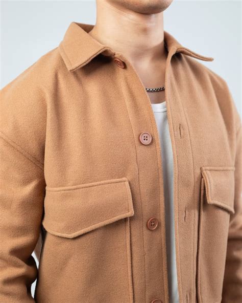 Men's Thick Boxy Jacket in Brown - Gorur Ghash