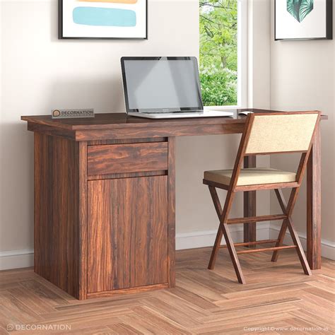 flavia wooden computer table  storage decornation