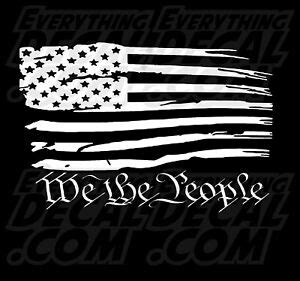 WE THE PEOPLE US Flag Vinyl Decal Sticker - America USA Car Window ...