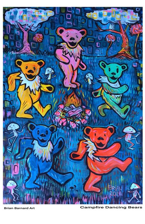 Campfire Dancing Bears | Brian Barnard Art
