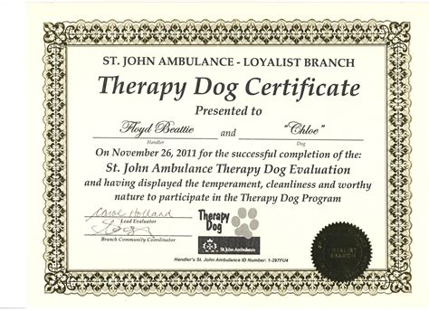 Service Animal Certificate Template | williamson-ga.us