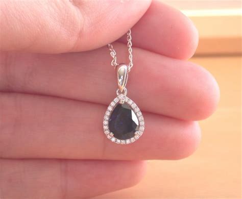 Sterling Silver Sapphire Necklace and Earrings | Sapphire Jewellery|UK