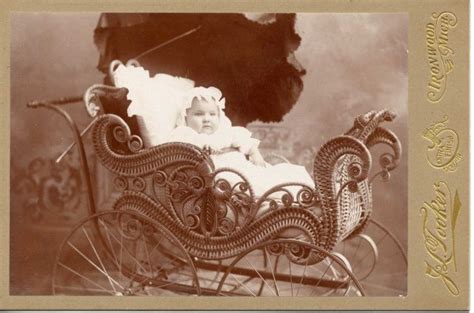 Adorable Vintage Photo of Baby in Carriage