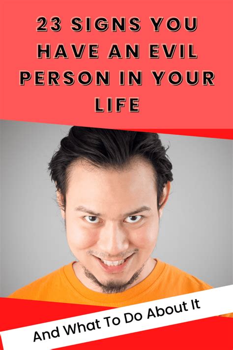 signs    evil person   life