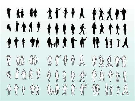 people outline vector  vectorifiedcom collection  people outline