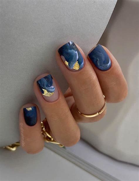 19+ Stunning Navy Blue Nails & Dark Blue Nails To Copy