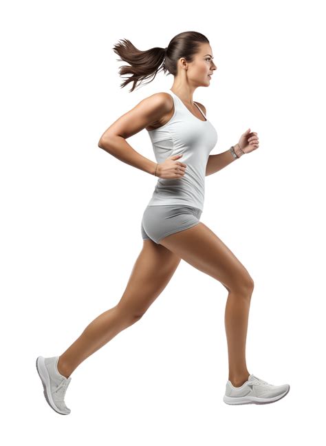 Female Athlete Jogging Isolated on Transparent Background 47433758 PNG