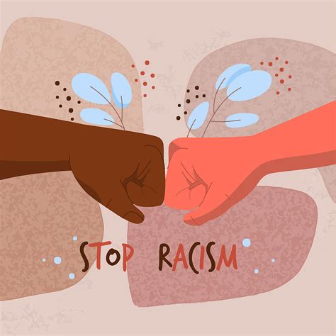 Stop racism illustration black lives matter concept say no to racism ...